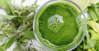 Smoothie verde detox deportistas